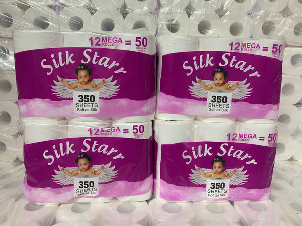 10 CASES 480 rolls of Silk Starr Toilet Paper (SALE)